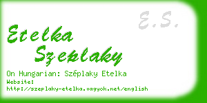 etelka szeplaky business card
