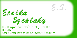 etelka szeplaky business card